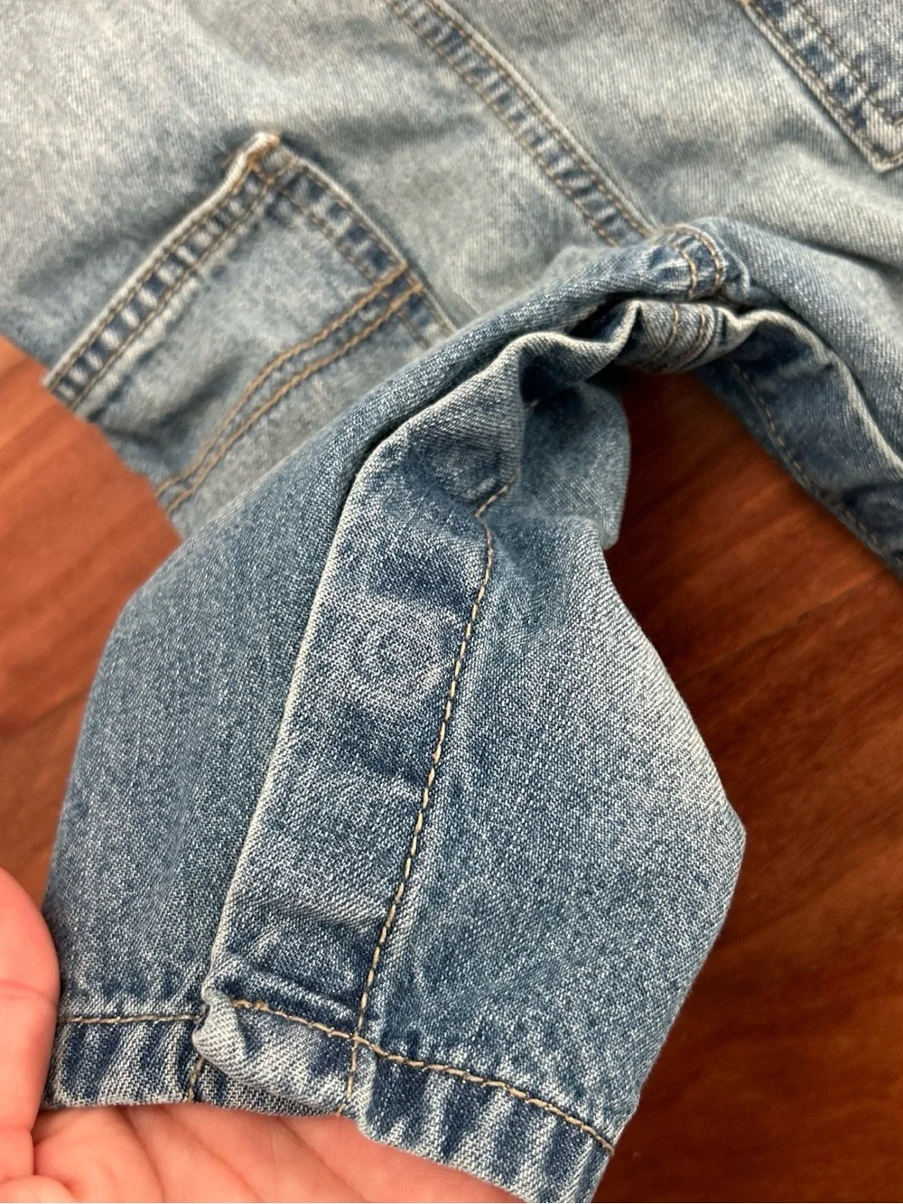 Vintage OshKosh B’Gosh Vestbak Denim Overalls Boys 3 Months Snap Legs Logo USA